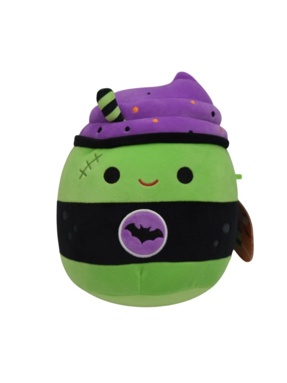 Squishmallows Bartok Witch Cauldron Plush Toy 8" Green Purple Halloween Stuffie